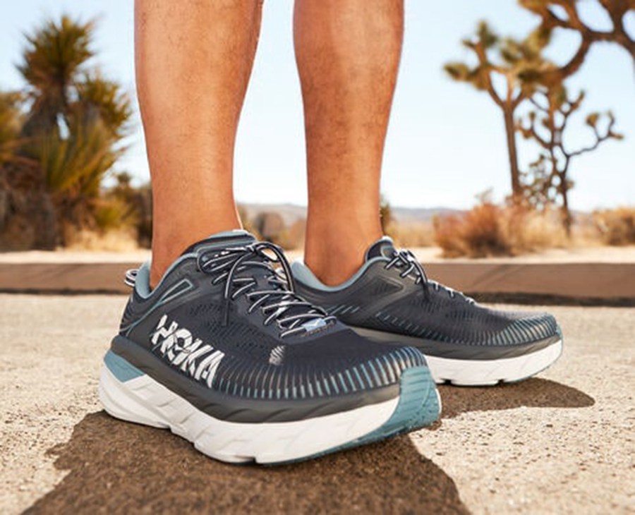 Hoka One One Bondi 7 Löparskor Herr - Marinblå - ZXCDQ-6243